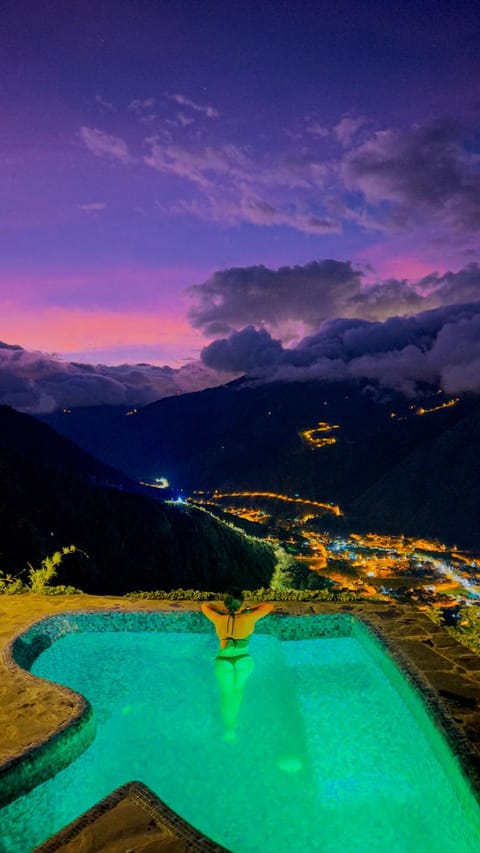 City view, Mountain view, Pool view, Sunset