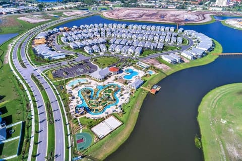 Bird's eye view, Children play ground, Aqua park, Lake view, Pool view