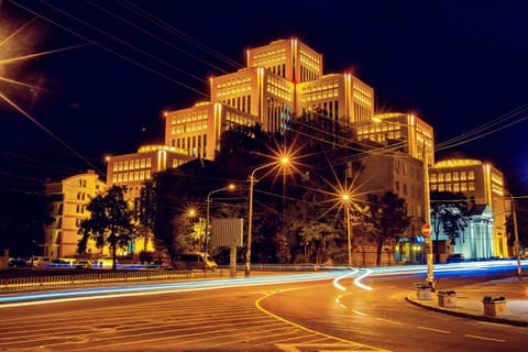 Property building, Facade/entrance, Night, Neighbourhood, City view, Location