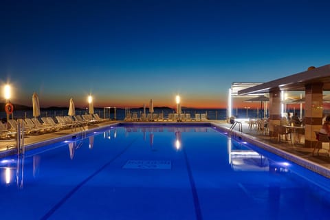 Summer, On site, Pool view, Sea view, Sunset