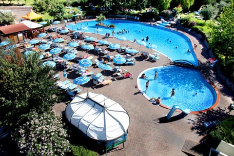 Bird's eye view, Summer, Swimming pool, sunbed