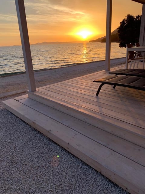 Beach, Sea view, Sunset