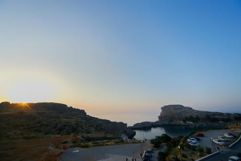 Nearby landmark, Natural landscape, Summer, Balcony/Terrace, Beach, Mountain view, Sea view, Sunrise