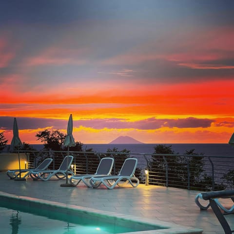 Swimming pool, Sunset