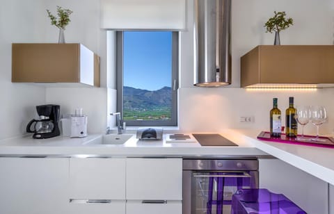 Kitchen or kitchenette, Mountain view, oven, stove, kitchen