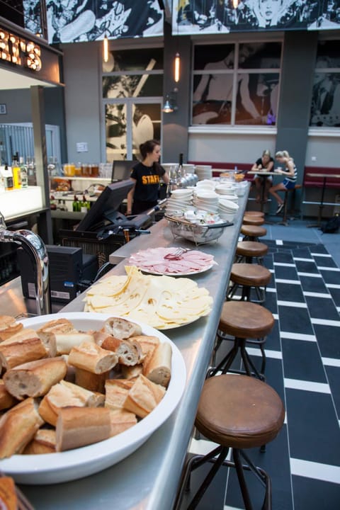 Buffet breakfast, group of guests