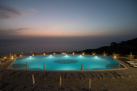 Pool view, Sea view, Swimming pool, Sunset