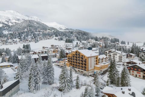 Property building, Bird's eye view, Winter