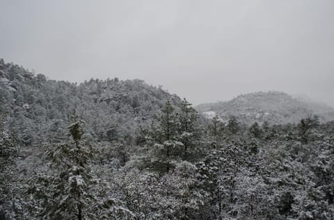 Patio, Natural landscape, Winter, Mountain view