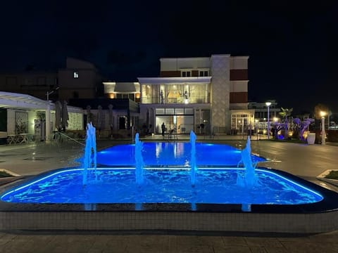 Night, Pool view, Swimming pool