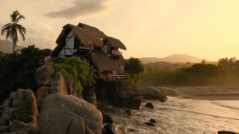 Natural landscape, Beach, Mountain view