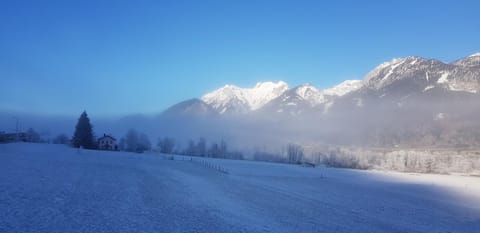 Natural landscape, Winter, Mountain view