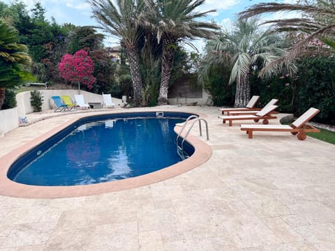 Pool view, Swimming pool, sunbed