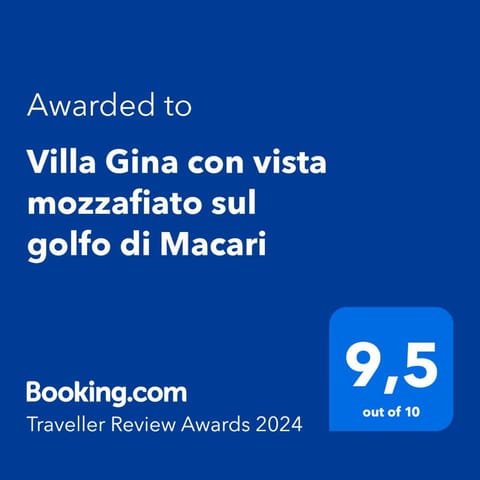 Villa Gina con vista mozzafiato sul golfo di Macari Chalet in Macari