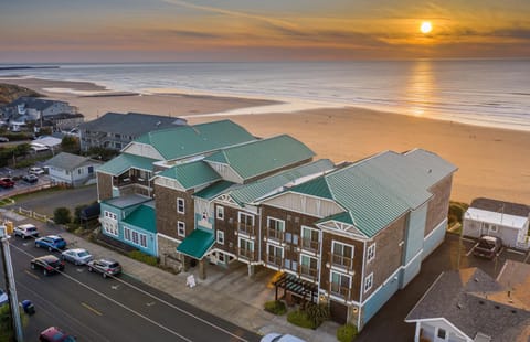 Property building, Bird's eye view, View (from property/room), Sunset