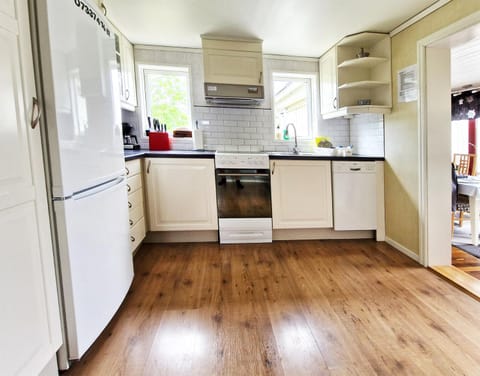 Kitchen or kitchenette, dishwasher, oven, stove