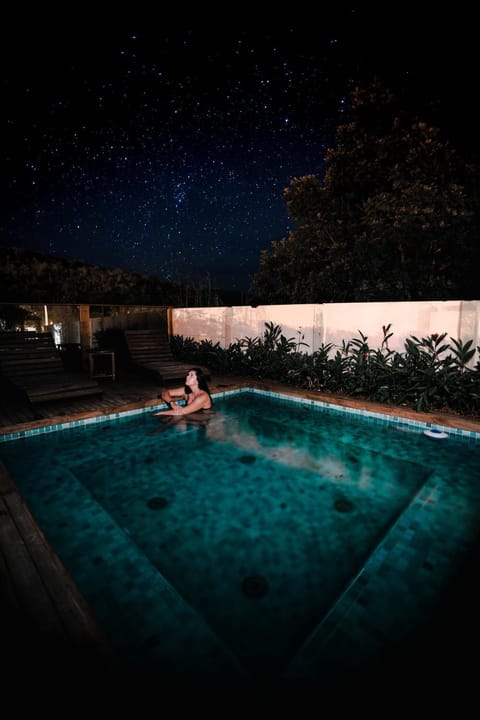 Night, People, Natural landscape, Pool view, Swimming pool