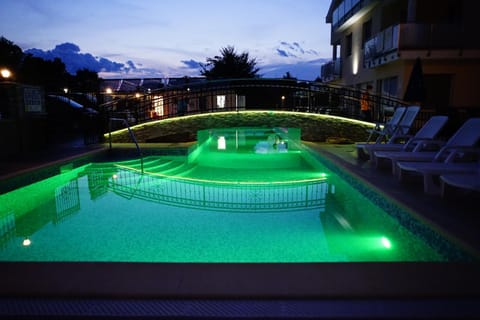 Pool view, Swimming pool, Sunset