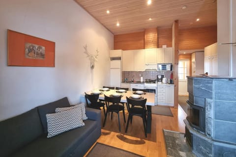 Kitchen or kitchenette, Living room, Seating area, Dining area, oven