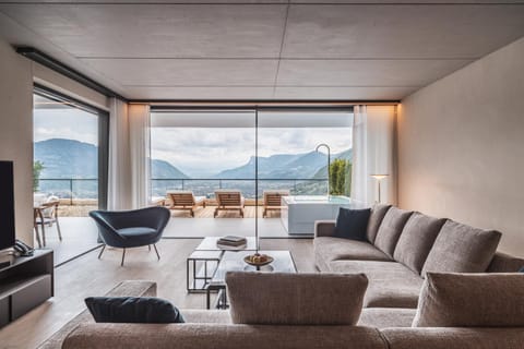 Balcony/Terrace, Living room, Seating area, Mountain view