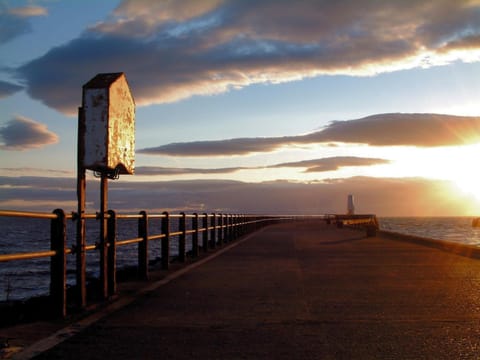 Nearby landmark, Beach, Sunset