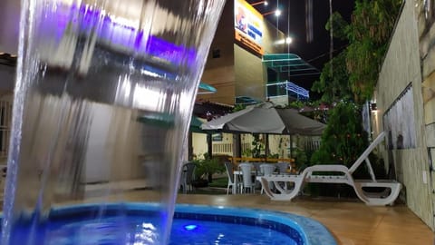 Night, Pool view, Swimming pool