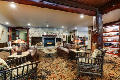 Lobby or reception, Seating area, fireplace