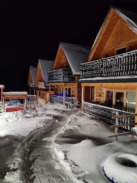 Property building, Night, Winter