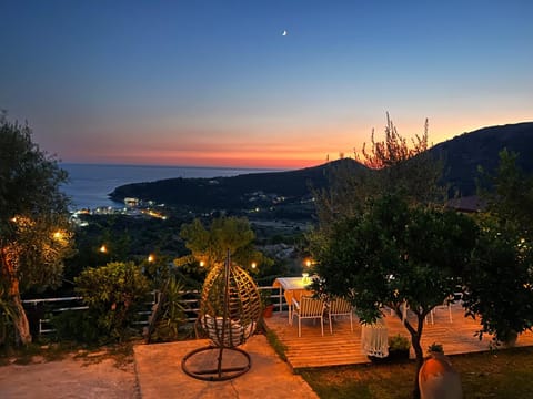 Natural landscape, Mountain view, Sea view, Sunset