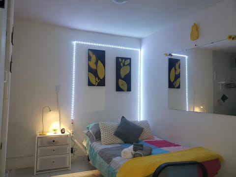 Yellow-Gray Tropical Studio Apartment in San Juan