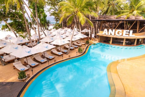 Natural landscape, Pool view, Swimming pool, sunbed