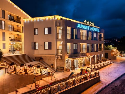 Property building, Patio, Night, View (from property/room), Balcony/Terrace