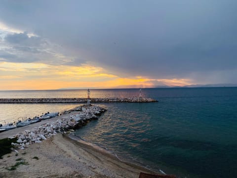 Beach, Sea view, Sunset