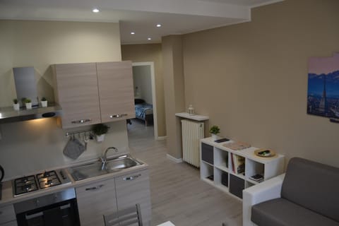 Kitchen or kitchenette, Living room, Seating area