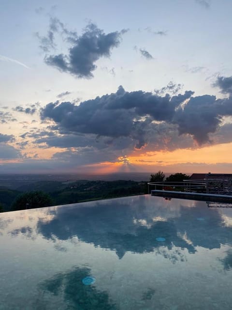 Pool view, Swimming pool, Sunset