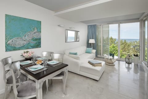 Living room, Seating area, Sea view