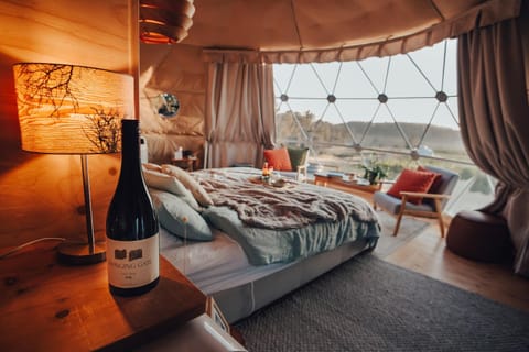 Domescapes in the Vines Luxury tent in Tasmania