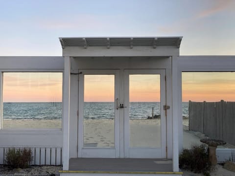 Property building, Facade/entrance, Beach, Sea view, Sunset