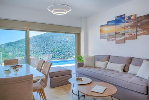 Living room, Pool view