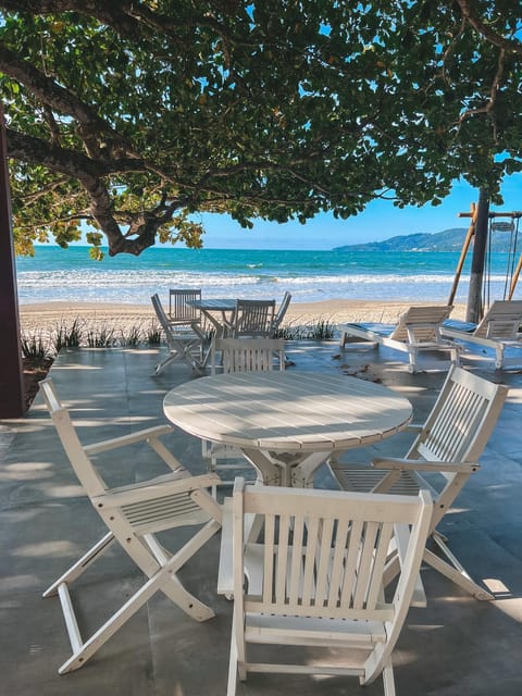 Natural landscape, View (from property/room), Dining area, Beach, Sea view