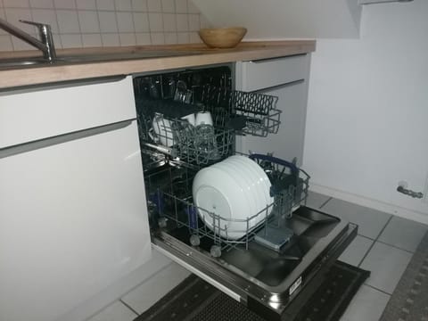 Kitchen or kitchenette, dishwasher