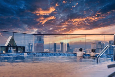 Pool view, Swimming pool, Swimming pool, Sunset