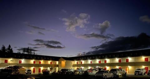 Property building, Night, Parking