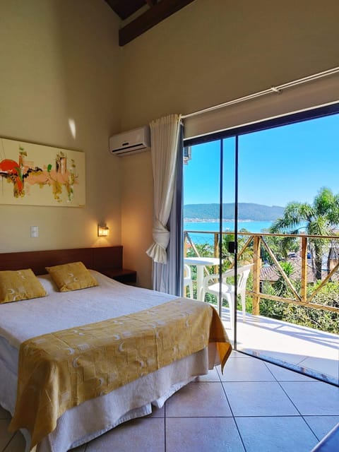 Bed, Natural landscape, Balcony/Terrace, Sea view