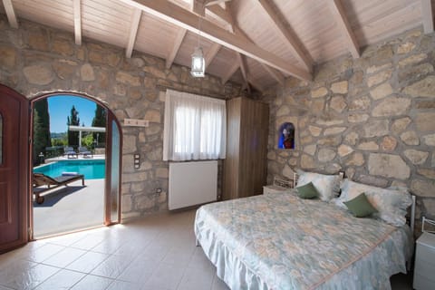 Bedroom, Pool view