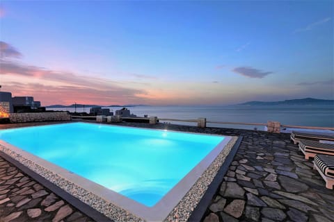 Swimming pool, Sunset