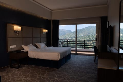 Bed, Natural landscape, View (from property/room), Balcony/Terrace, Photo of the whole room, Bedroom, Mountain view