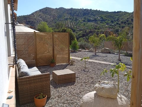 Natural landscape, View (from property/room), Balcony/Terrace, Seating area, Mountain view