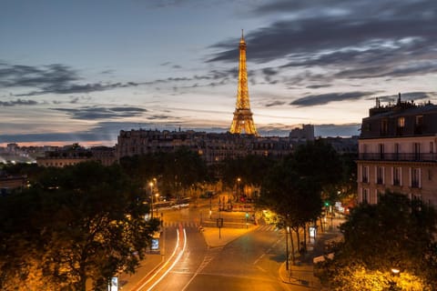 Night, City view, Sunset