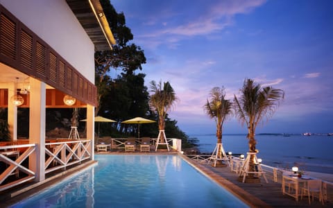 Patio, Natural landscape, Pool view, Sea view, Swimming pool